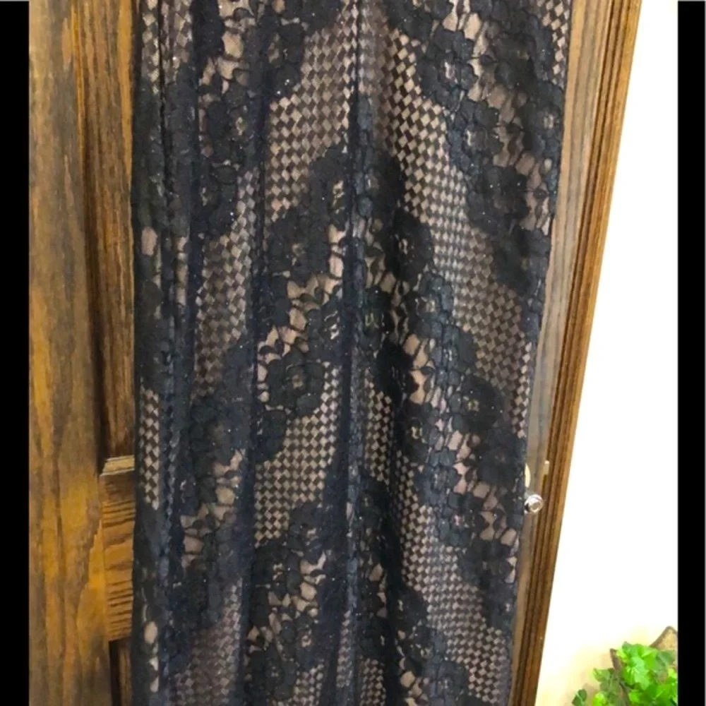 Women’s Formal Evening Dress Size 10 NEW Black Nude Prom Gown NIGHTWAY NEW - Picture 7 of 8